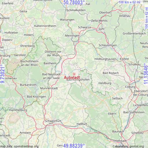 Aubstadt on map