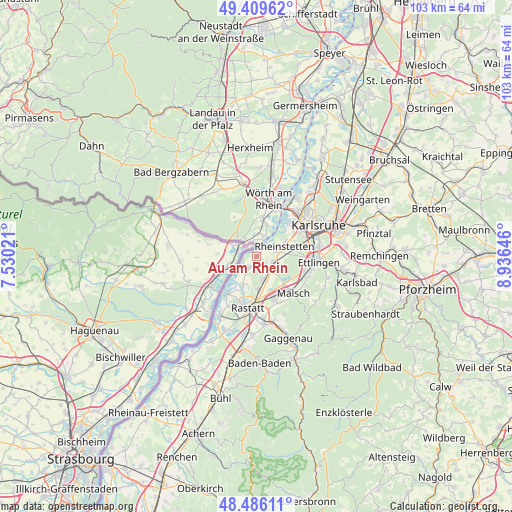 Au am Rhein on map