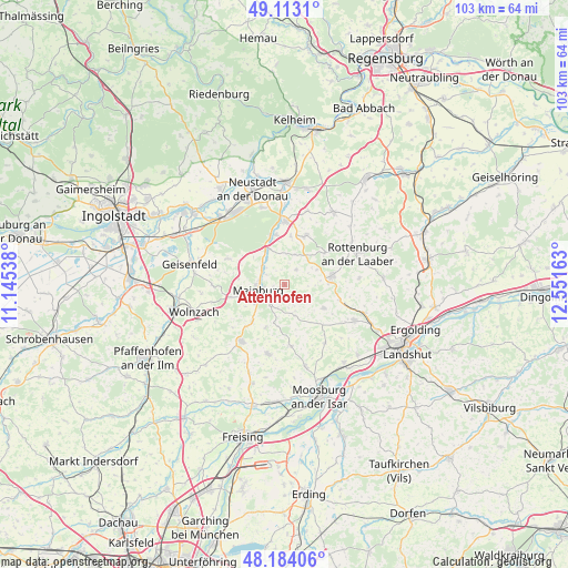 Attenhofen on map