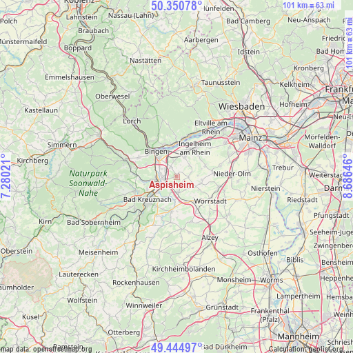 Aspisheim on map