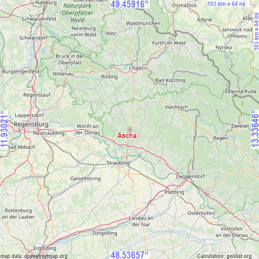 Ascha on map