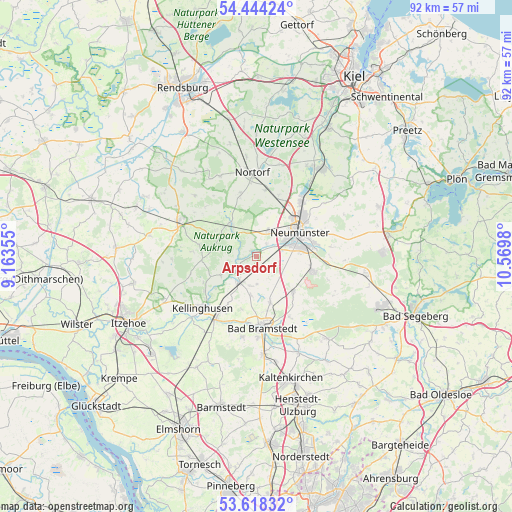 Arpsdorf on map