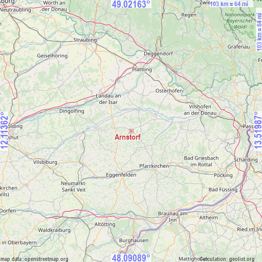 Arnstorf on map
