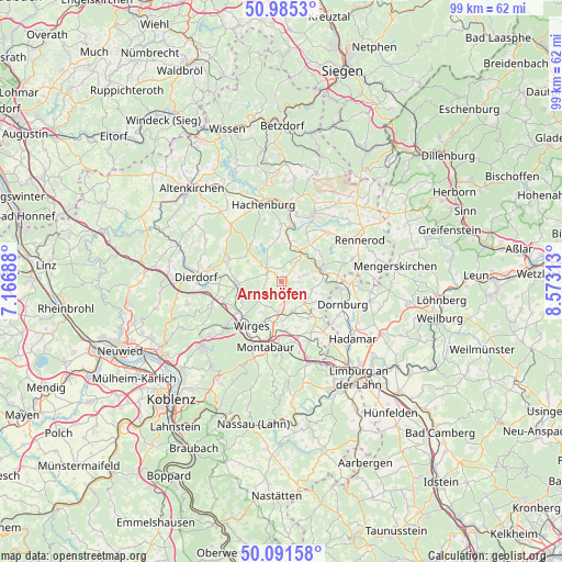 Arnshöfen on map