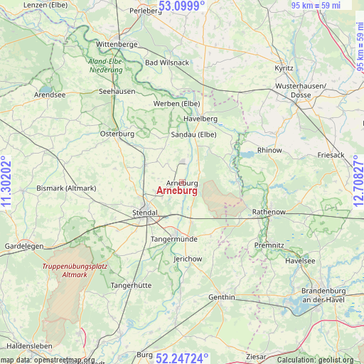 Arneburg on map