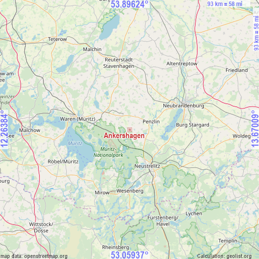 Ankershagen on map