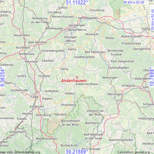 Andenhausen on map