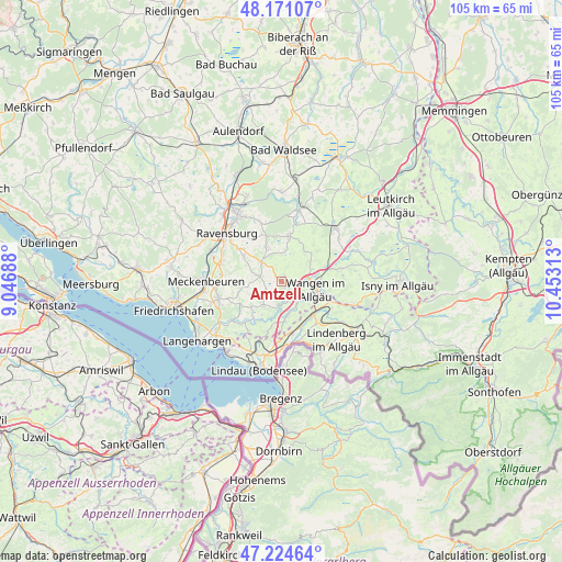 Amtzell on map