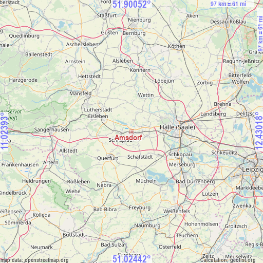 Amsdorf on map