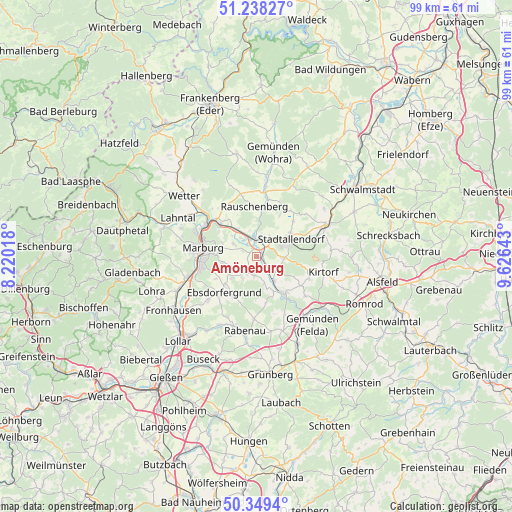 Amöneburg on map