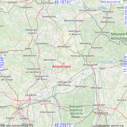 Amerdingen on map