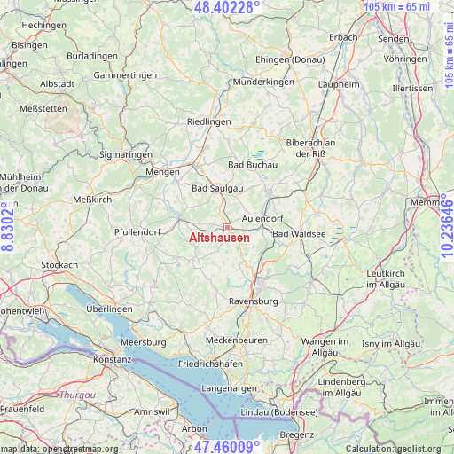Altshausen on map