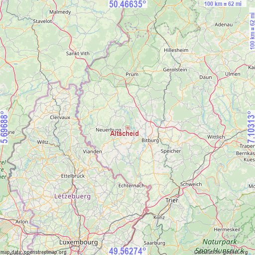 Altscheid on map