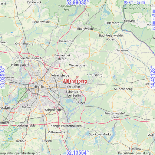 Altlandsberg on map