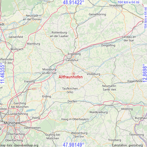 Altfraunhofen on map