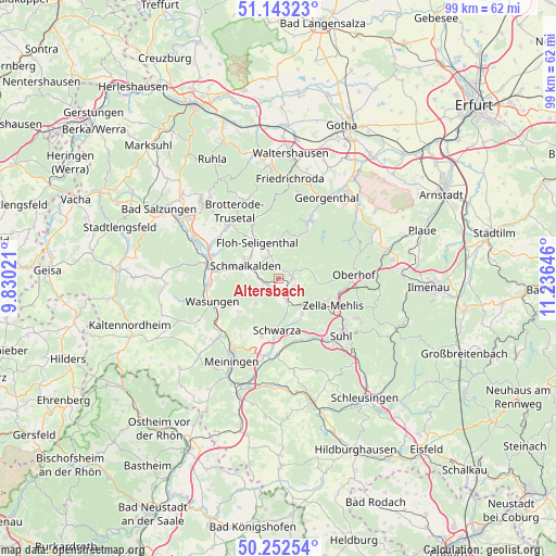 Altersbach on map