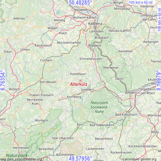 Alterkülz on map