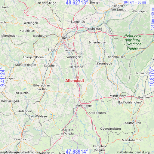 Altenstadt on map