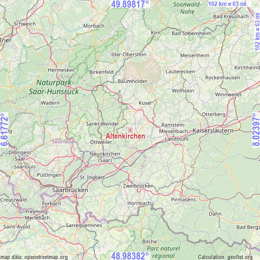 Altenkirchen on map