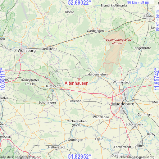 Altenhausen on map