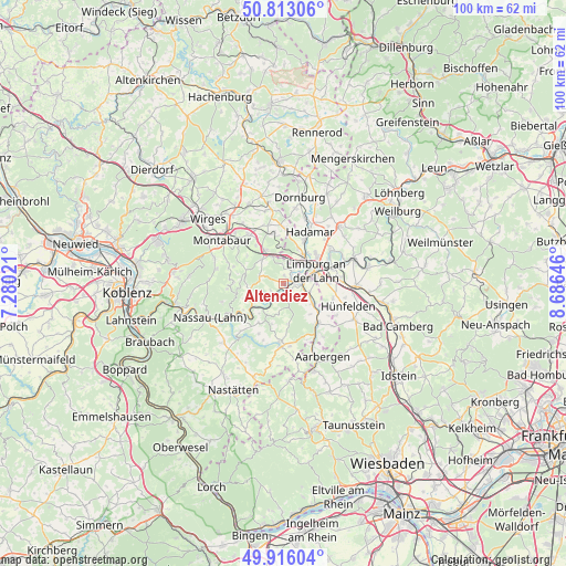 Altendiez on map