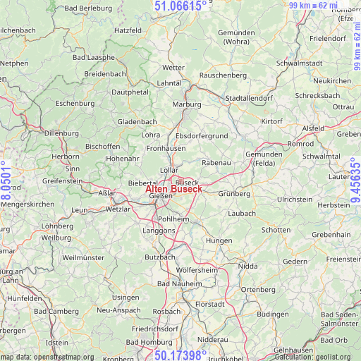 Alten Buseck on map
