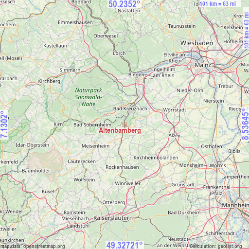 Altenbamberg on map