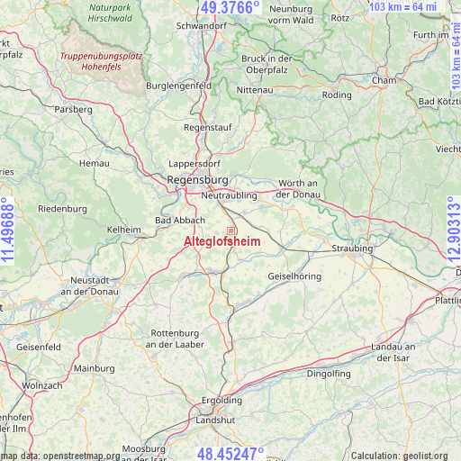 Alteglofsheim on map