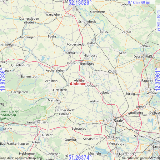 Alsleben on map