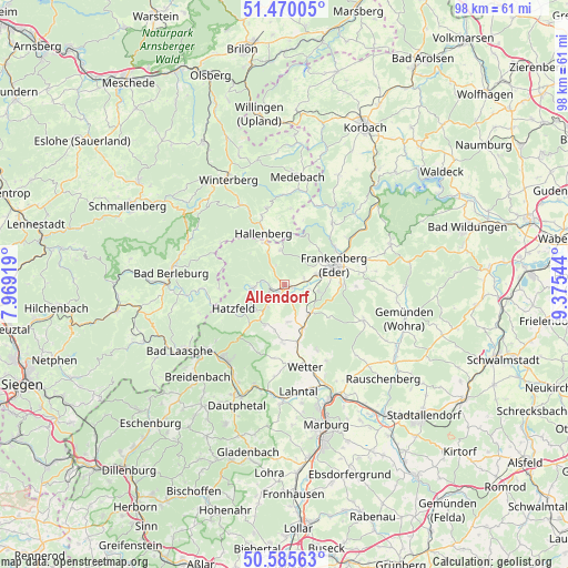 Allendorf on map