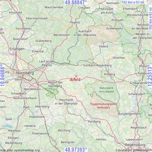 Alfeld on map