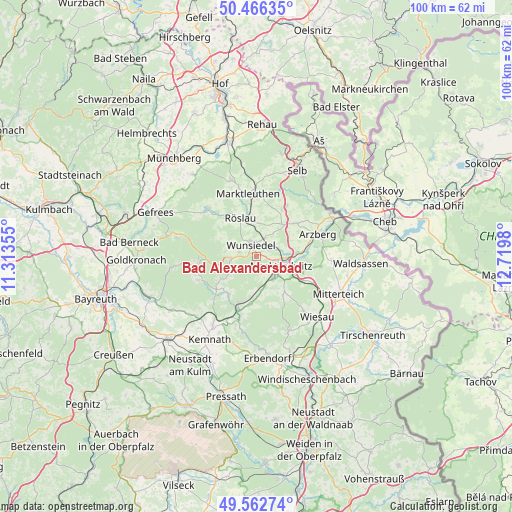 Bad Alexandersbad on map