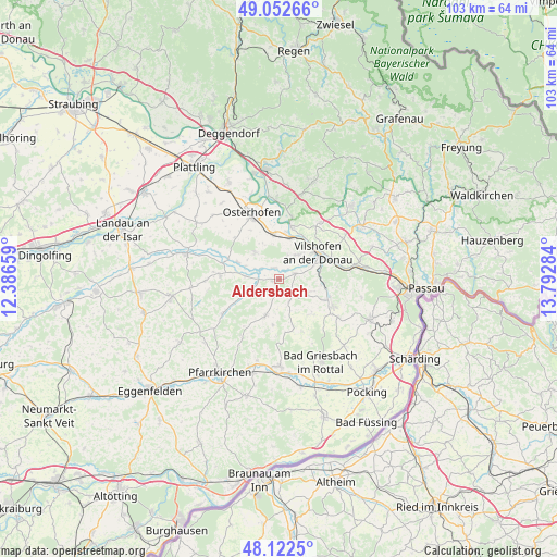 Aldersbach on map