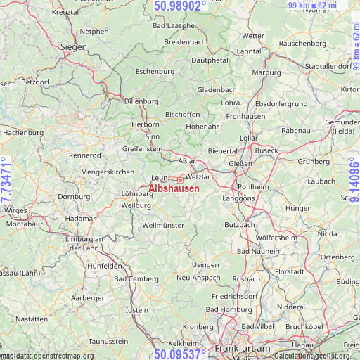 Albshausen on map