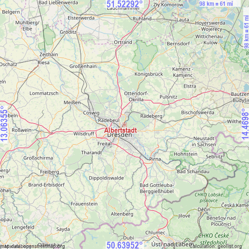 Albertstadt on map