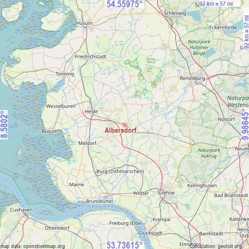 Albersdorf on map