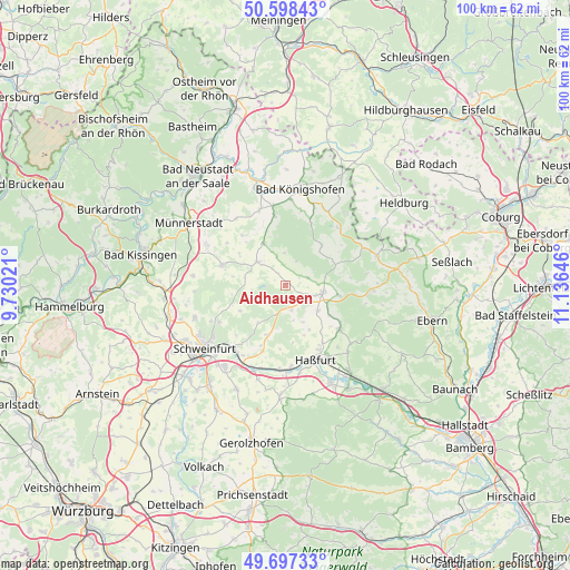 Aidhausen on map