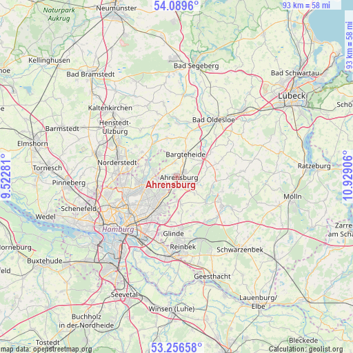 Ahrensburg on map