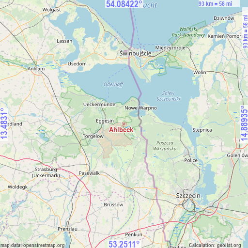 Ahlbeck on map