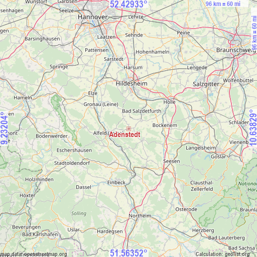 Adenstedt on map