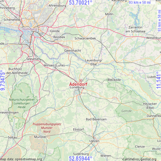 Adendorf on map