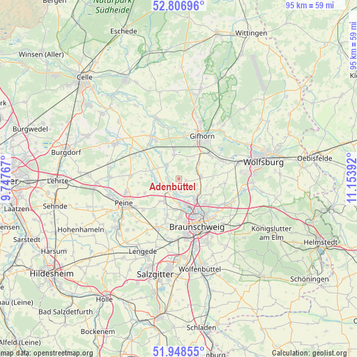Adenbüttel on map