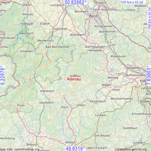 Adenau on map