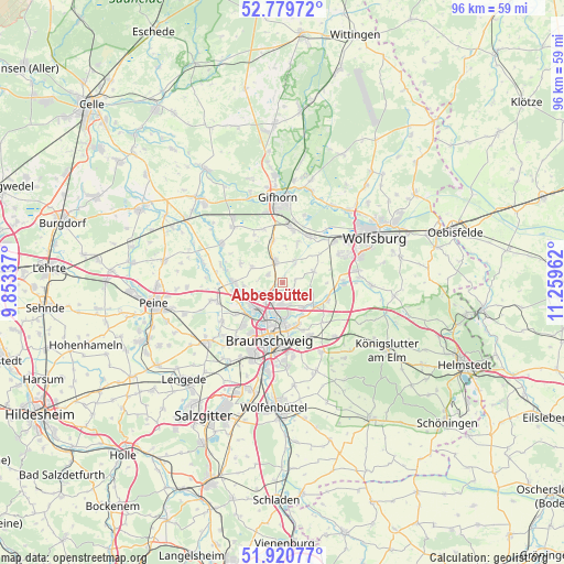 Abbesbüttel on map