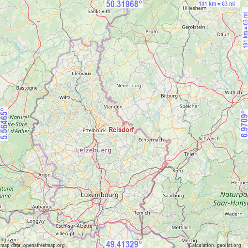 Reisdorf on map
