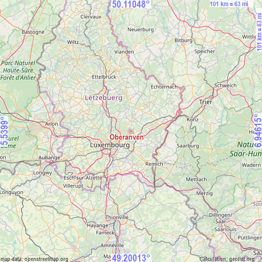 Oberanven on map