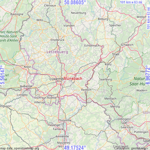 Münsbach on map