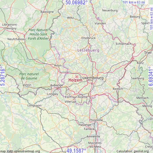 Holzem on map
