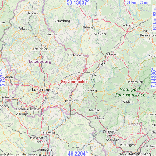 Grevenmacher on map