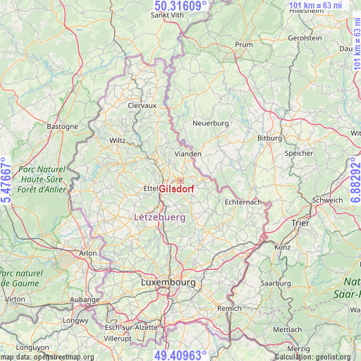 Gilsdorf on map